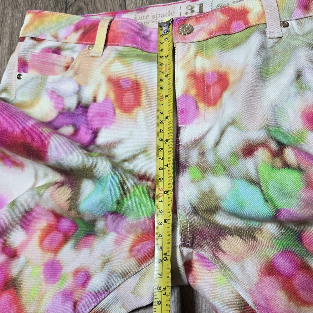 KATE SPADE New York Broome Street Colorful Abstract Skinny Stretch Jean SZ 34x24 - Picture 5 of 9